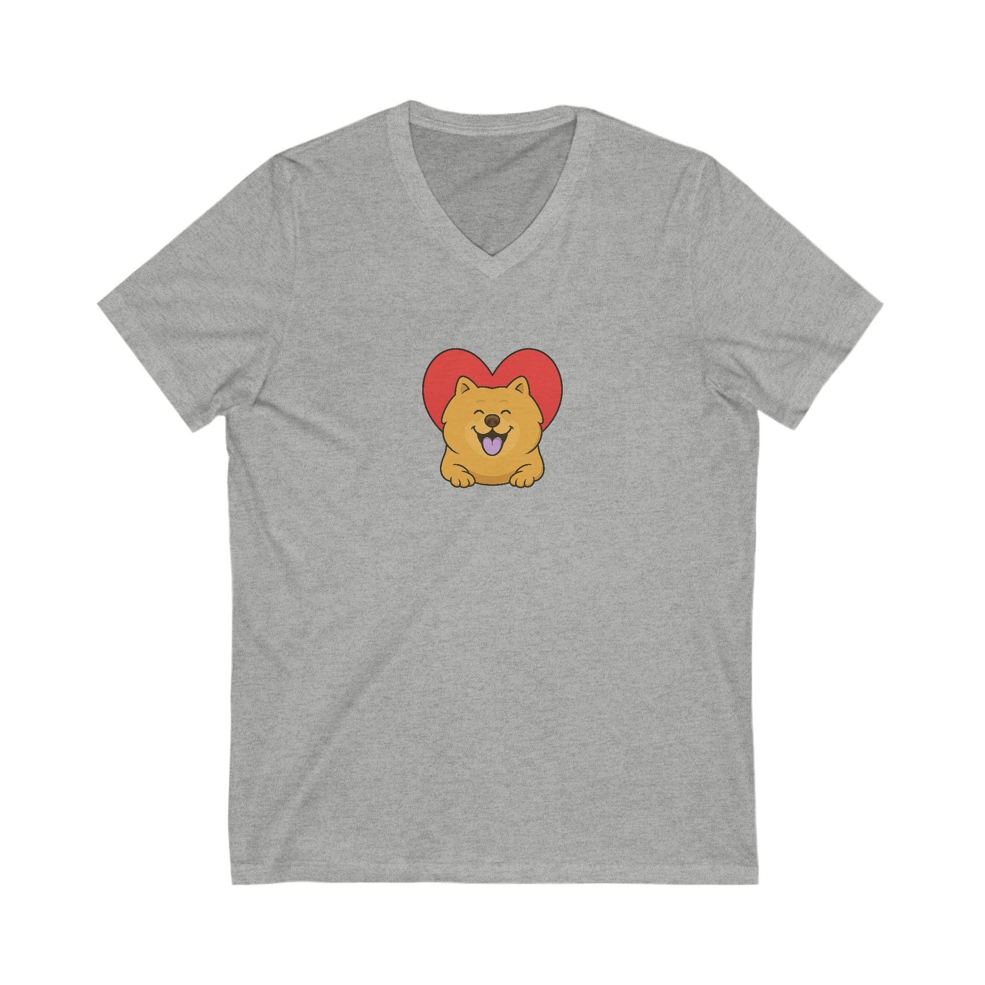-Unisex Jersey Short Sleeve V-Neck Tee