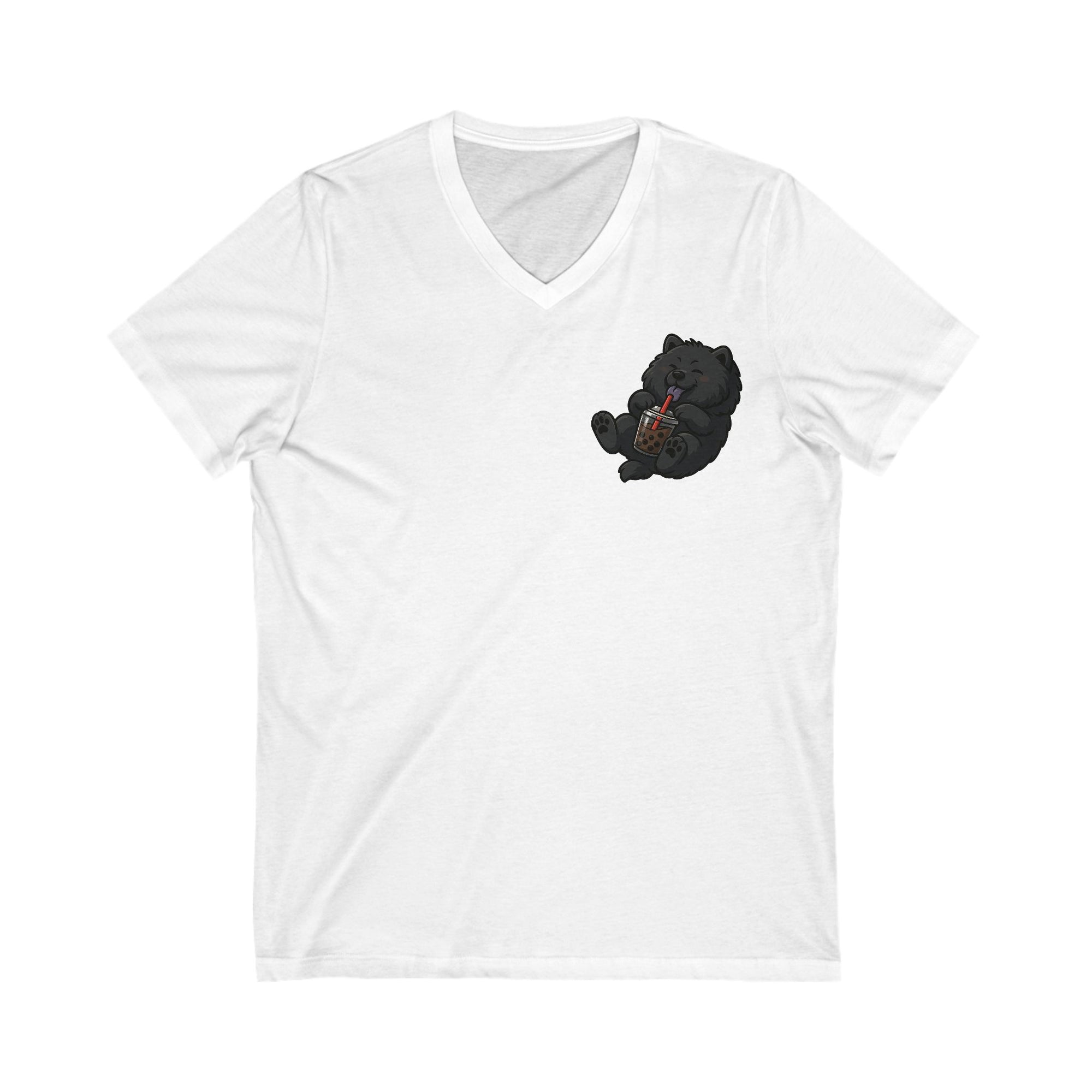 Unisex Jersey Short Sleeve V-Neck Tee bobba black pup