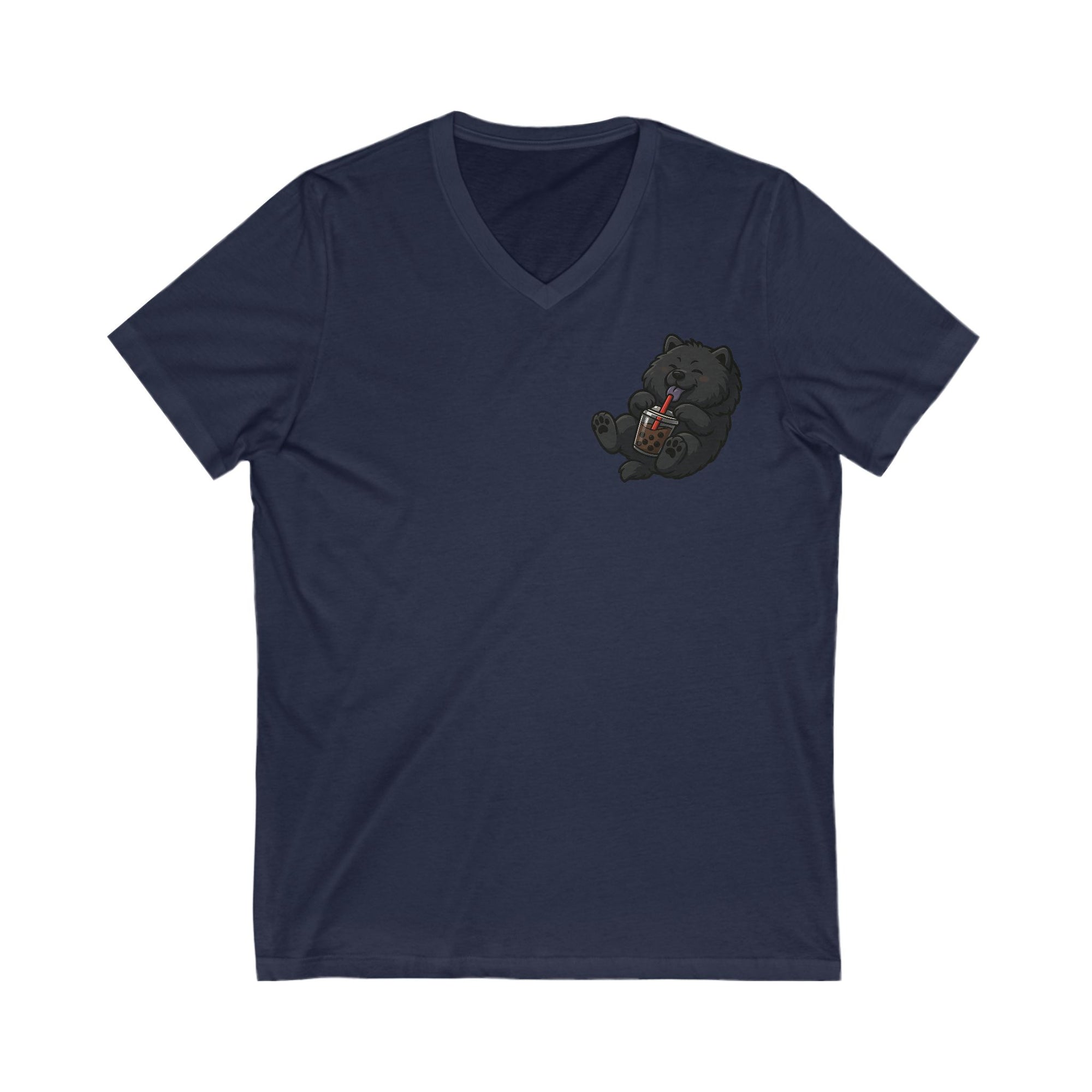 Unisex Jersey Short Sleeve V-Neck Tee bobba black pup