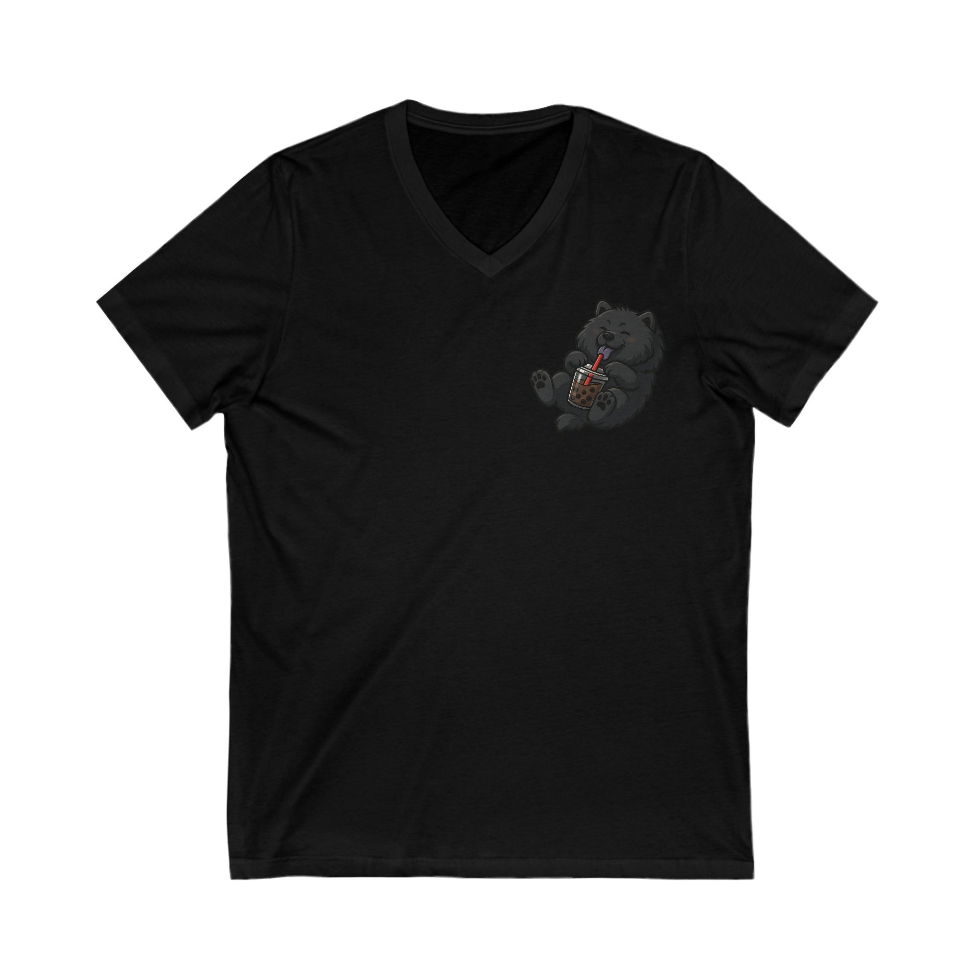 Unisex Jersey Short Sleeve V-Neck Tee bobba black pup