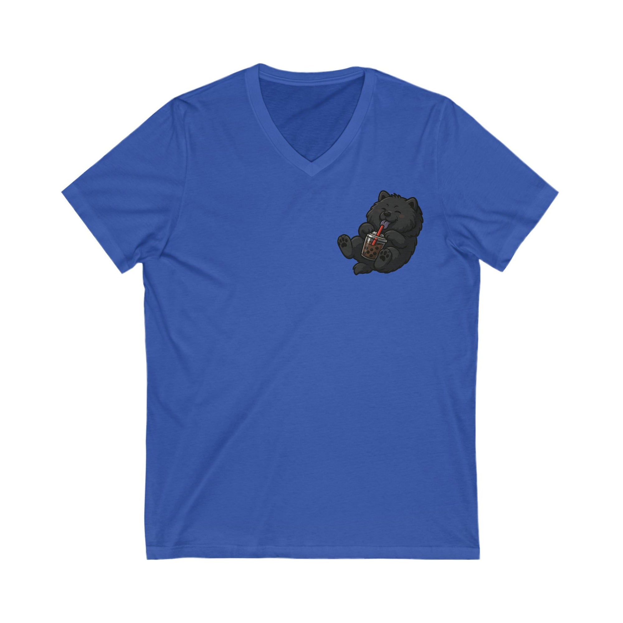 Unisex Jersey Short Sleeve V-Neck Tee bobba black pup