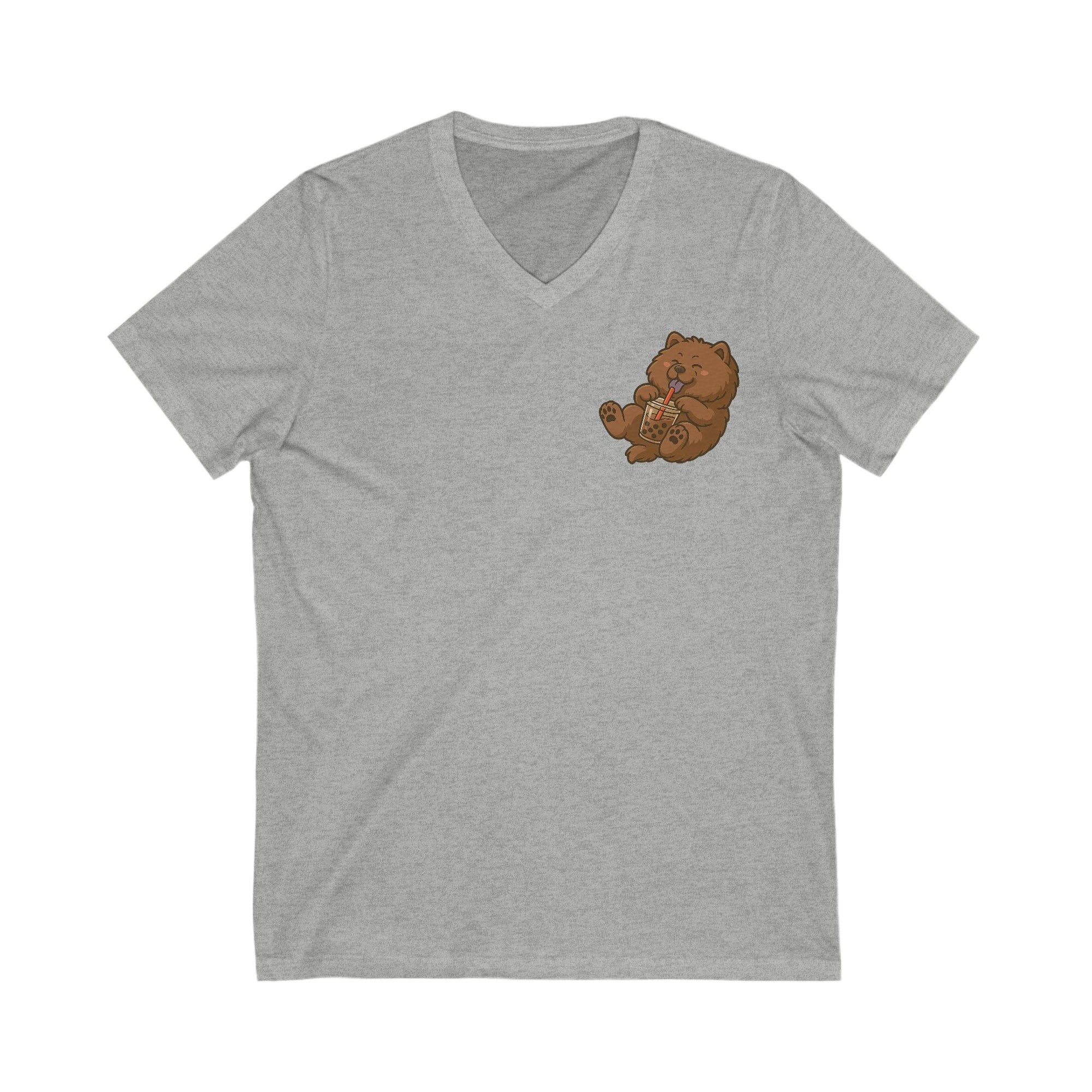 Unisex Jersey Short Sleeve V-Neck Tee bobba brown pup
