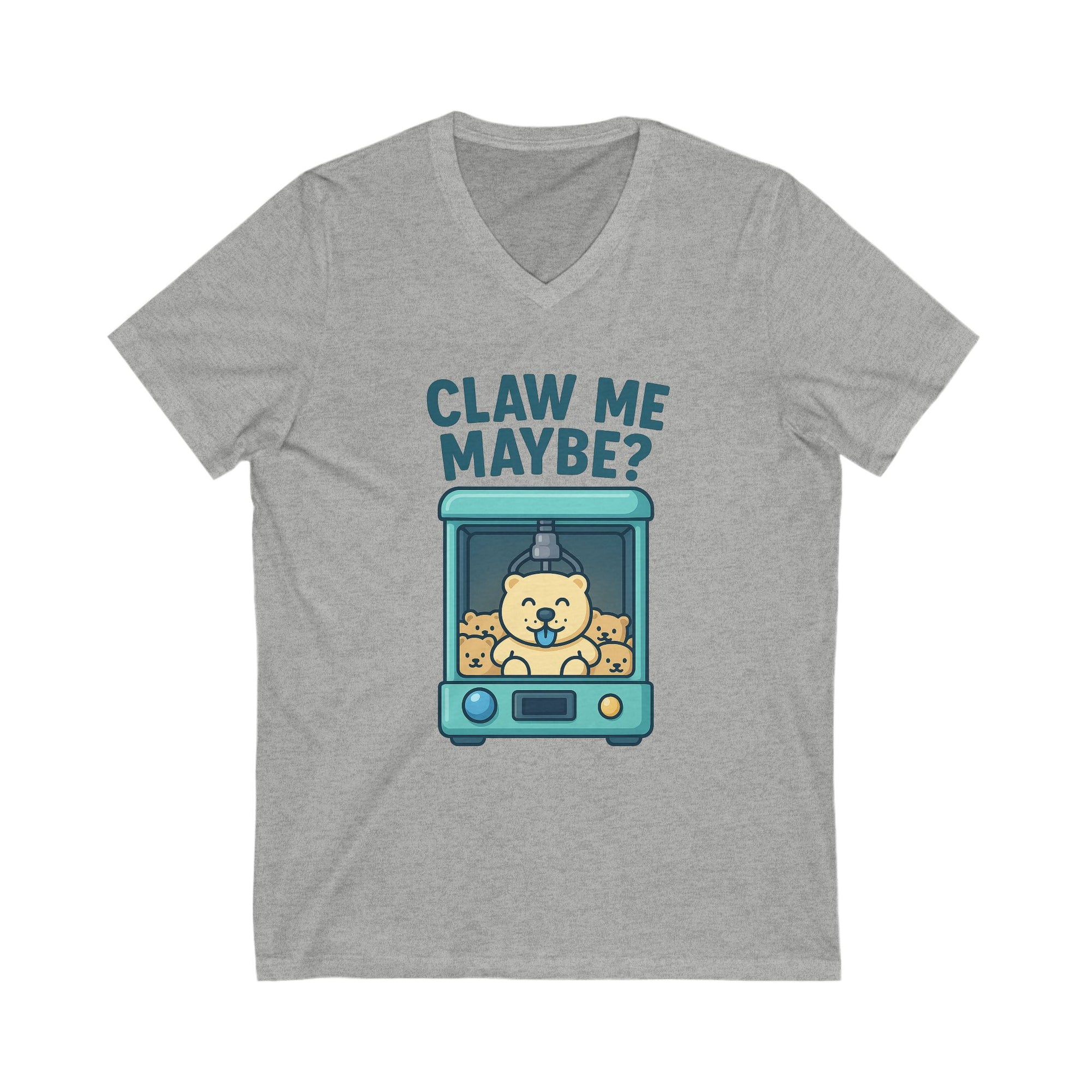 Unisex Jersey Short Sleeve V-Neck Tee - Claw Me Maybe ?