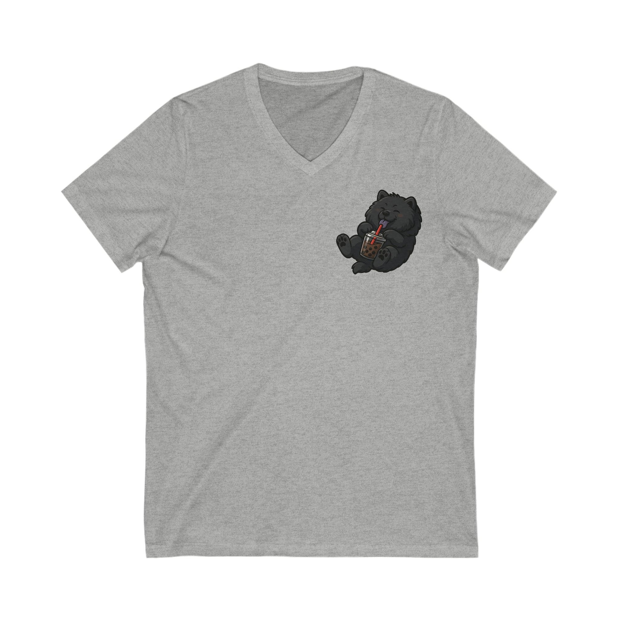 Unisex Jersey Short Sleeve V-Neck Tee bobba black pup