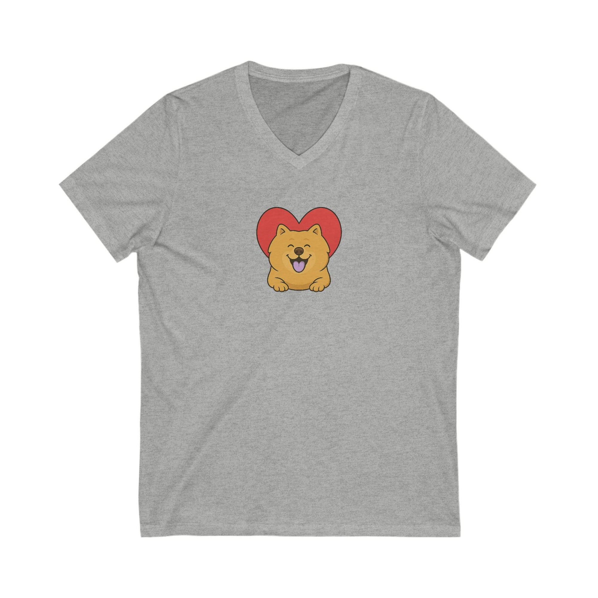 Unisex Jersey Short Sleeve V-Neck Tee - From Chow With Love