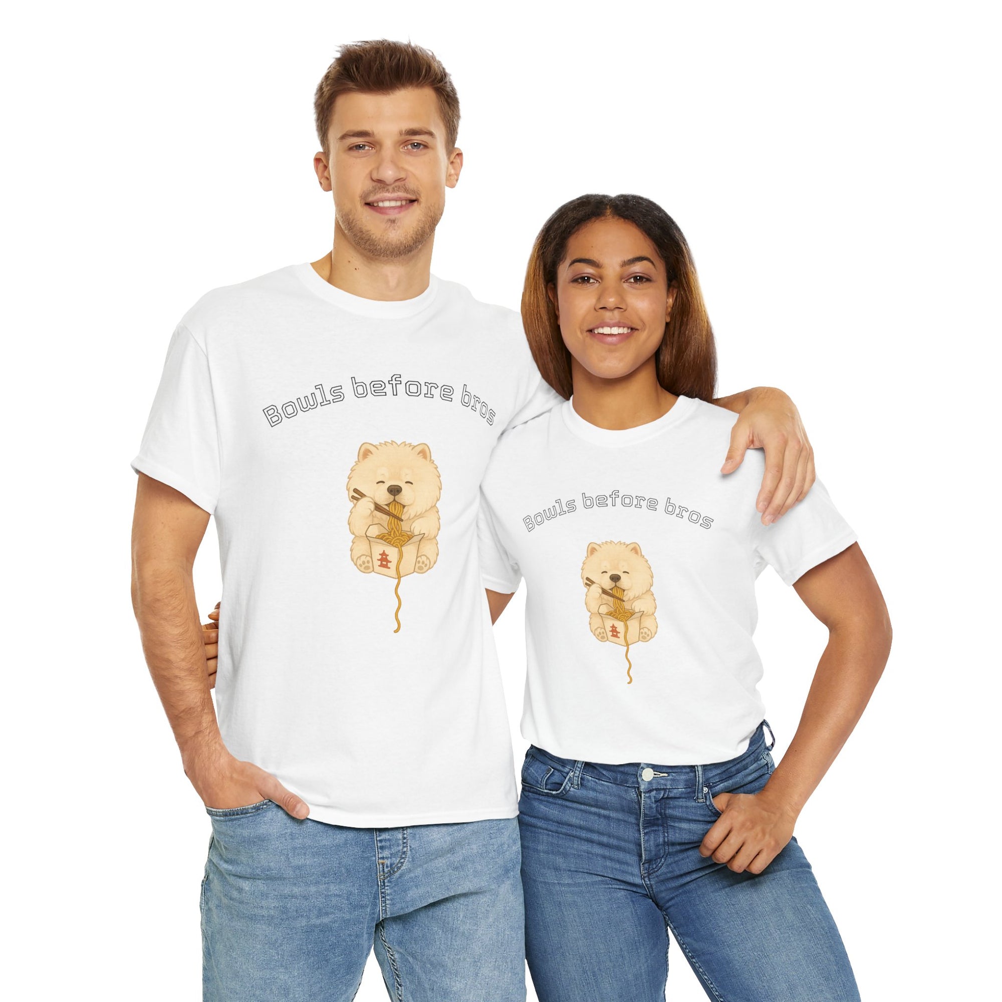 -Unisex Heavy Cotton Tee - Bowls Before Bros cream