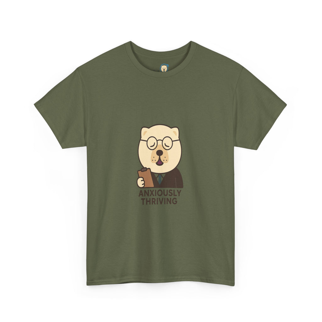 -Unisex Heavy Cotton Tee - Anxiously Thriving