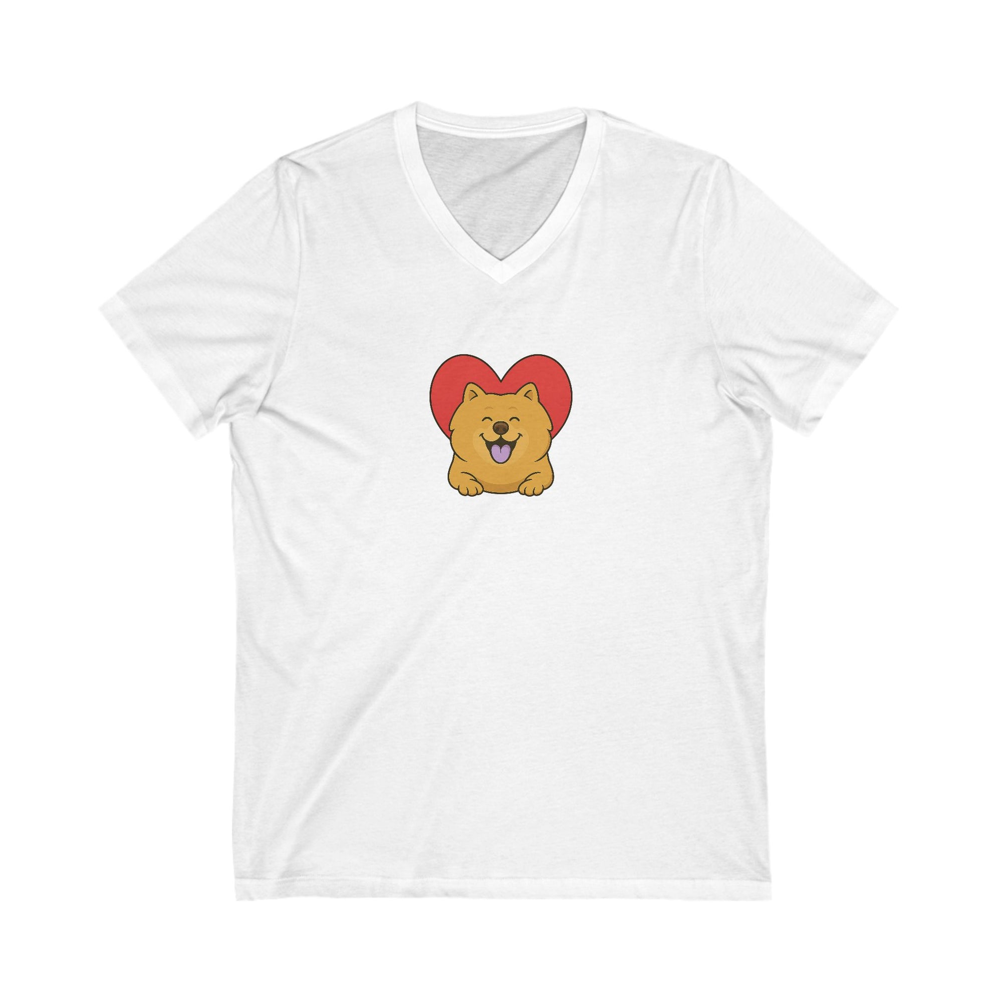 -Unisex Jersey Short Sleeve V-Neck Tee