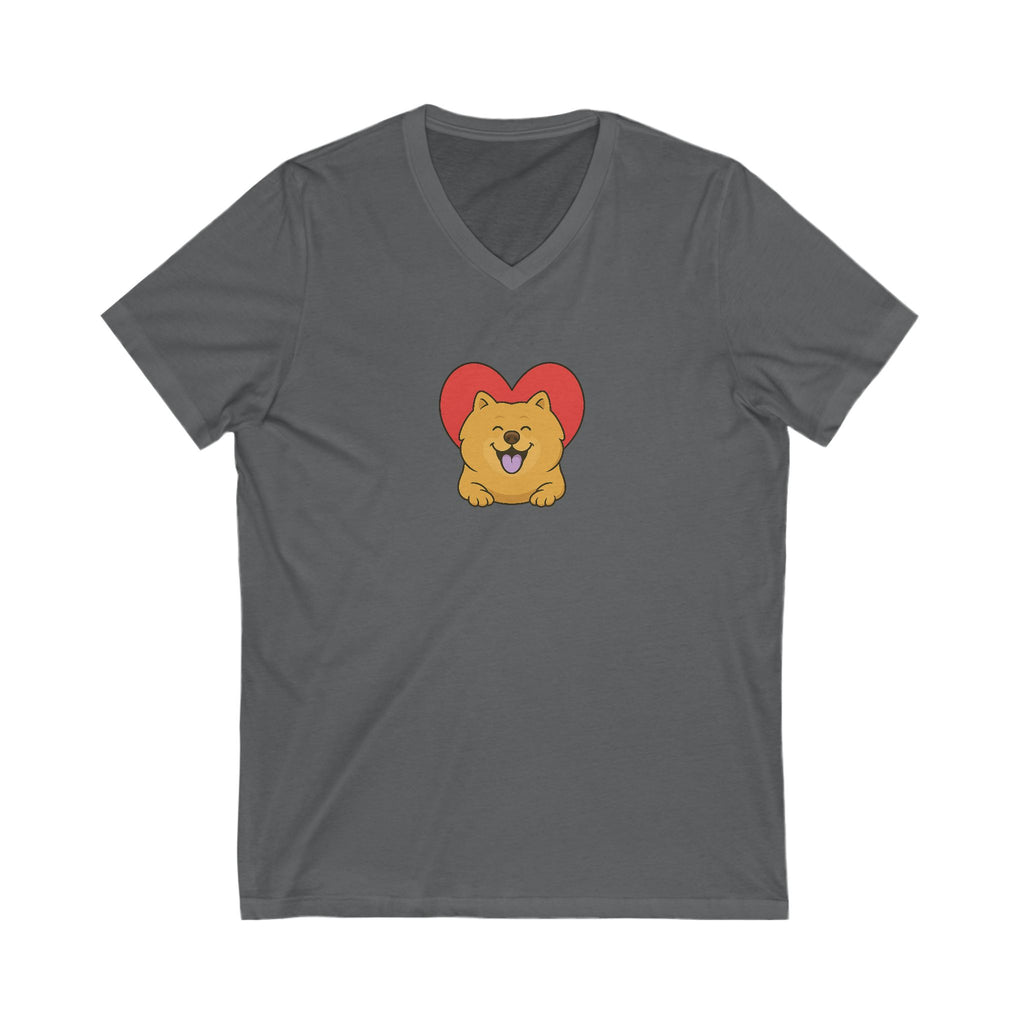-Unisex Jersey Short Sleeve V-Neck Tee