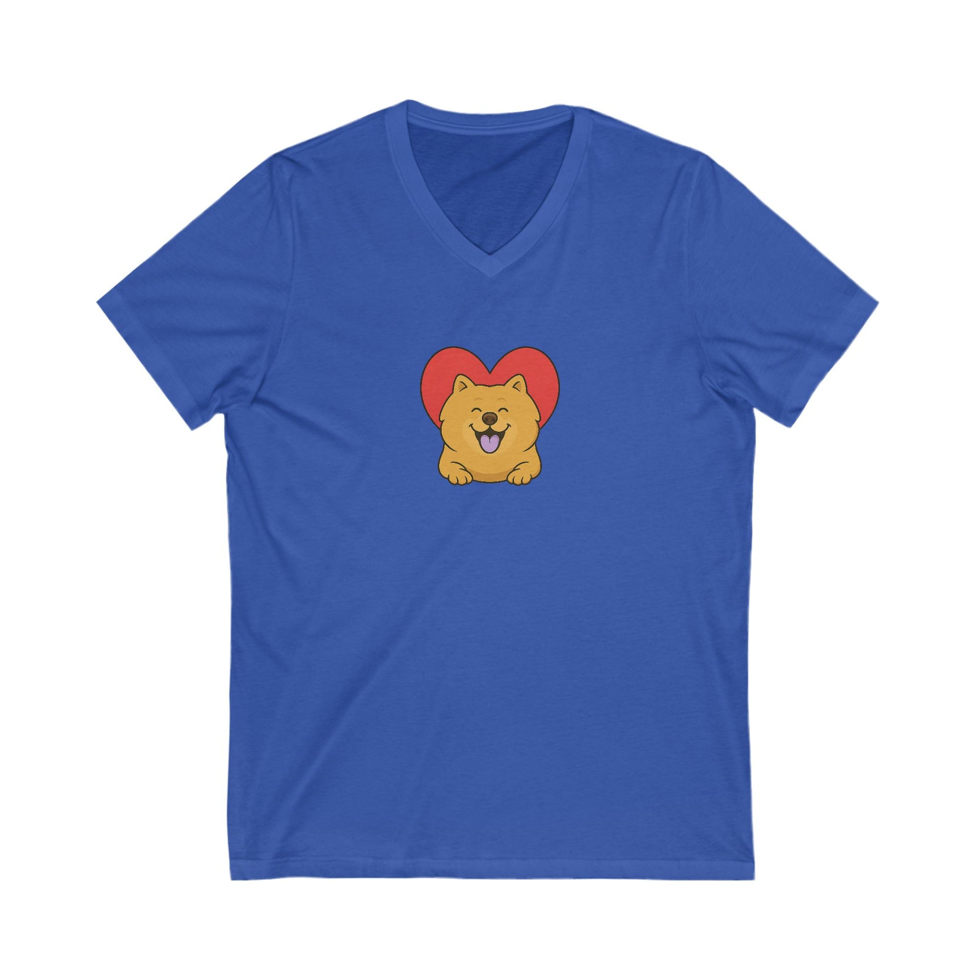 -Unisex Jersey Short Sleeve V-Neck Tee