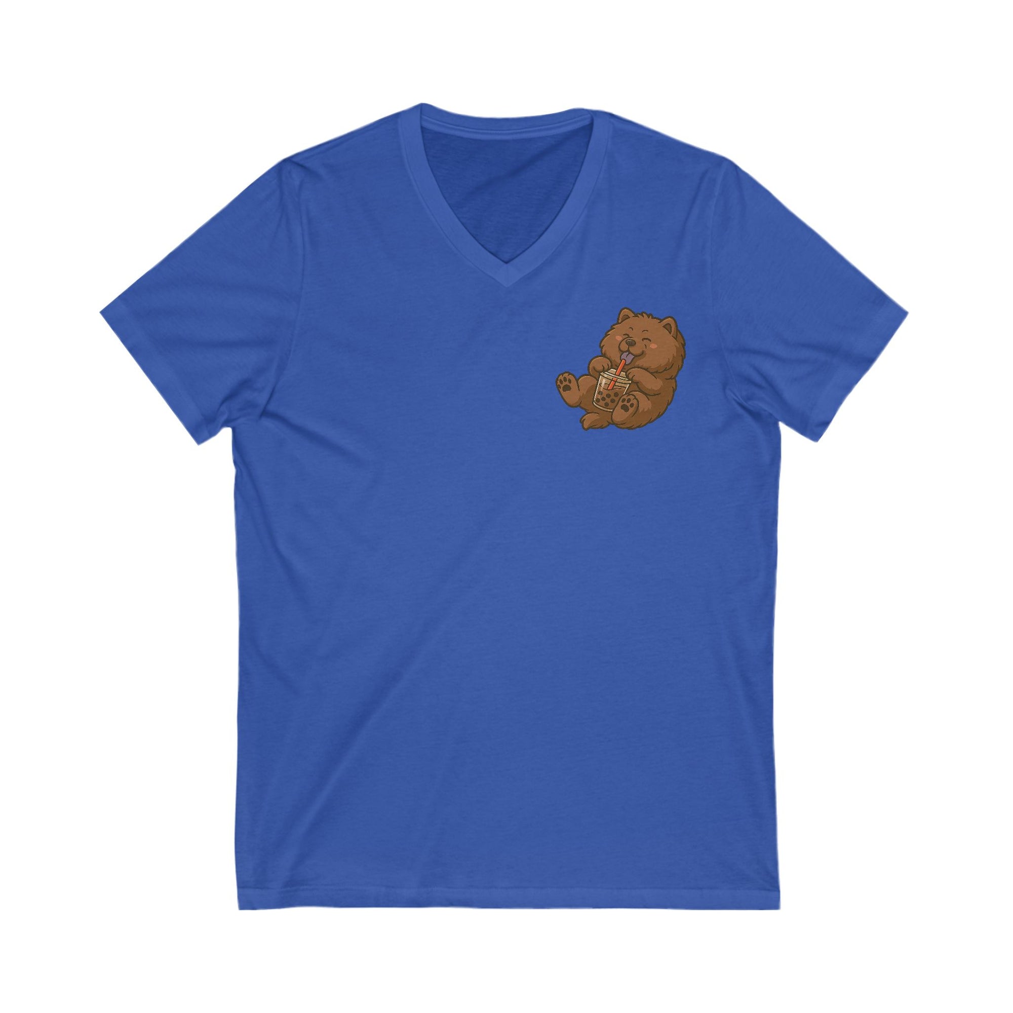 Unisex Jersey Short Sleeve V-Neck Tee bobba brown pup