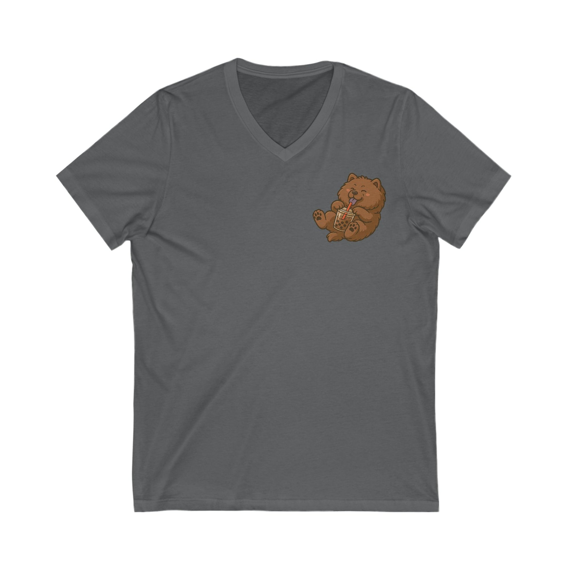 Unisex Jersey Short Sleeve V-Neck Tee bobba brown pup