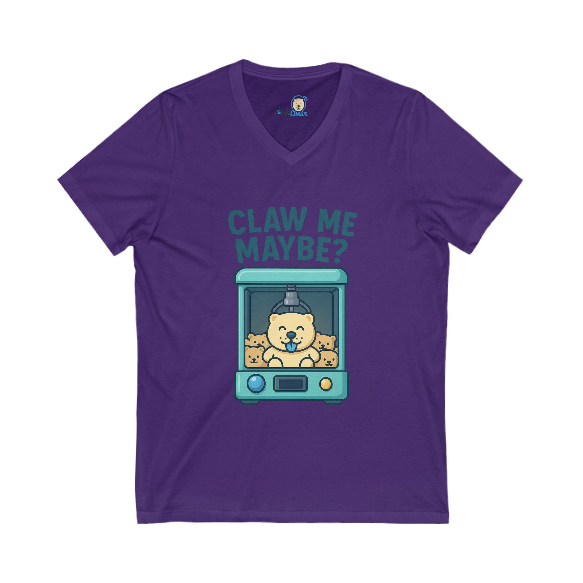 -Unisex Jersey Short Sleeve V-Neck Tee - Claw Me Maybe ?