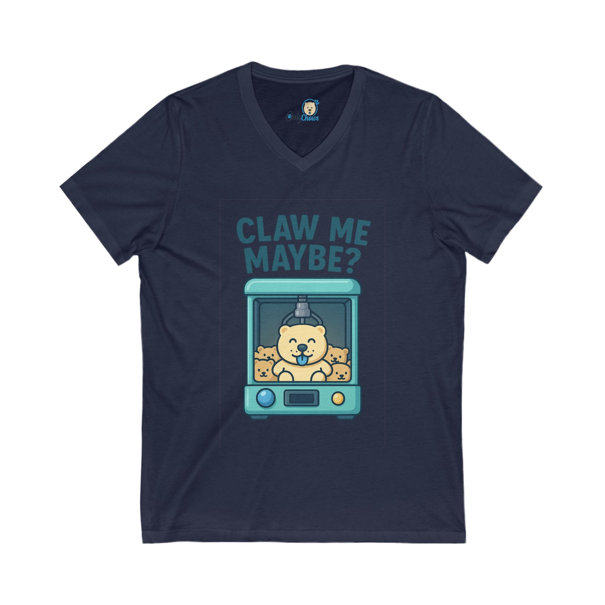 -Unisex Jersey Short Sleeve V-Neck Tee - Claw Me Maybe ?