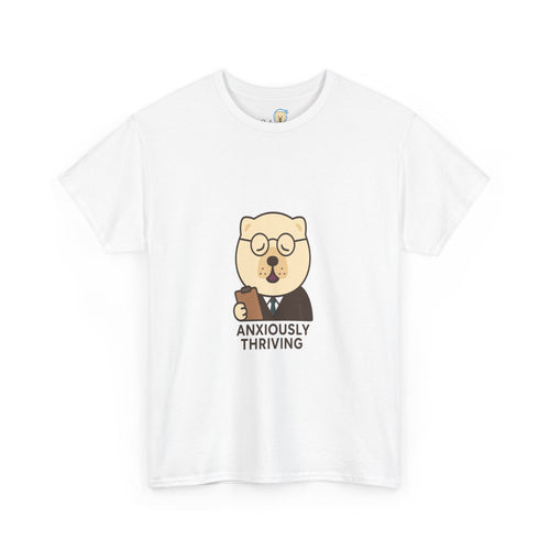 -Unisex Heavy Cotton Tee - Anxiously Thriving