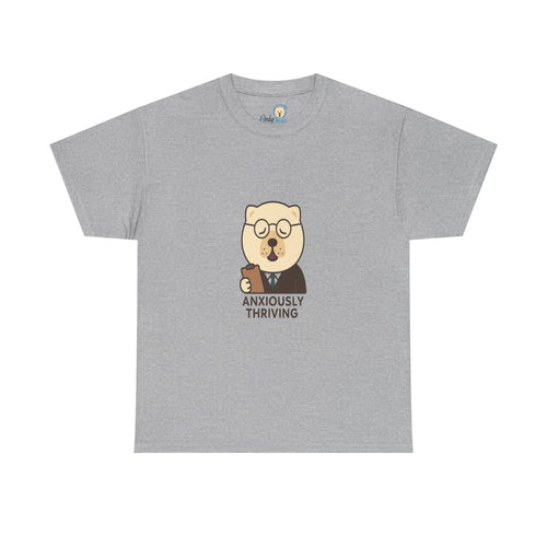 -Unisex Heavy Cotton Tee - Anxiously Thriving