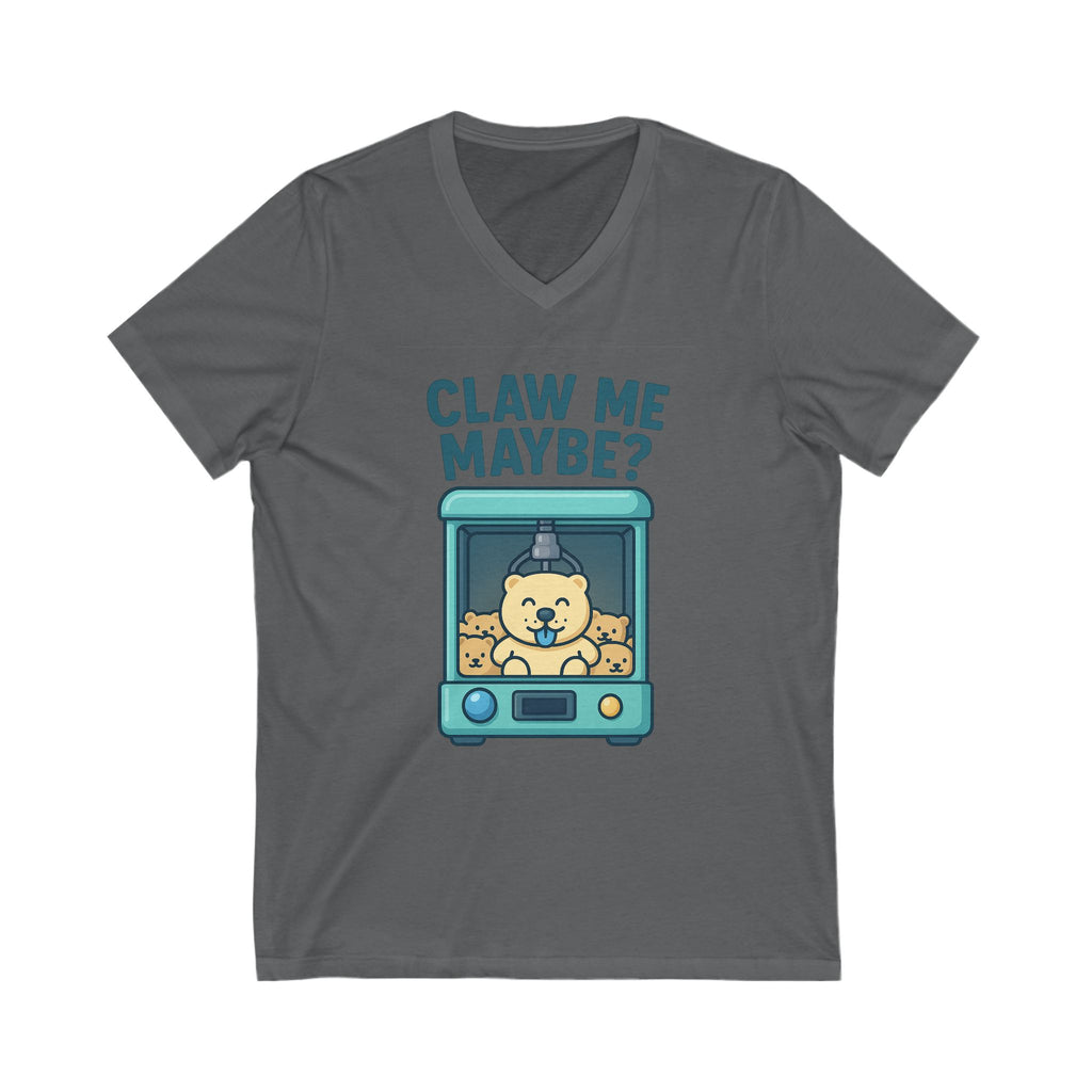 Unisex Jersey Short Sleeve V-Neck Tee - Claw Me Maybe ?