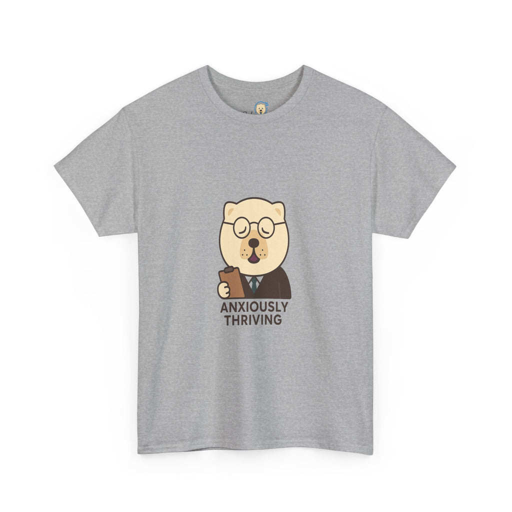 -Unisex Heavy Cotton Tee - Anxiously Thriving