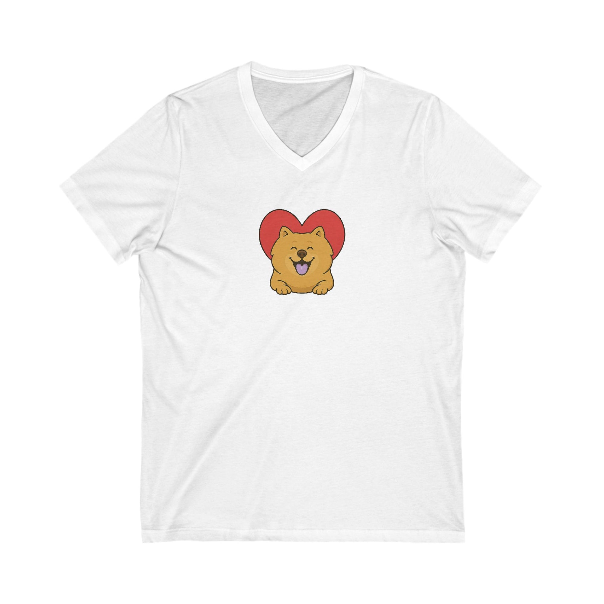 Unisex Jersey Short Sleeve V-Neck Tee - From Chow With Love