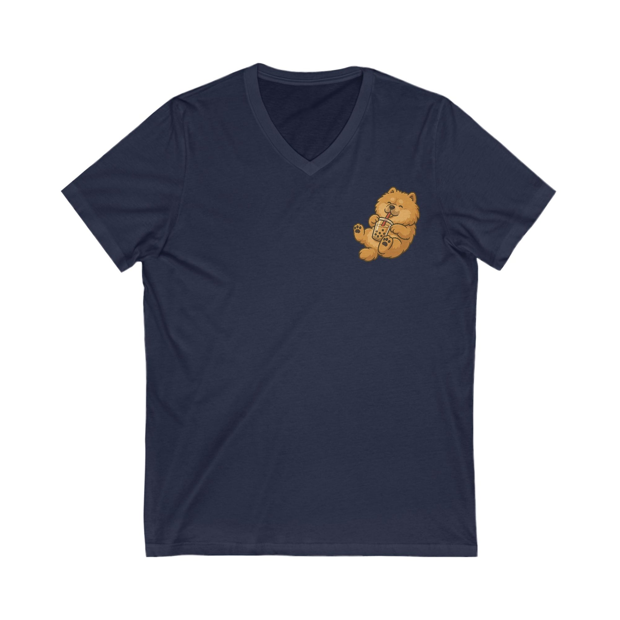 Unisex Jersey Short Sleeve V-Neck Tee bobba red pup