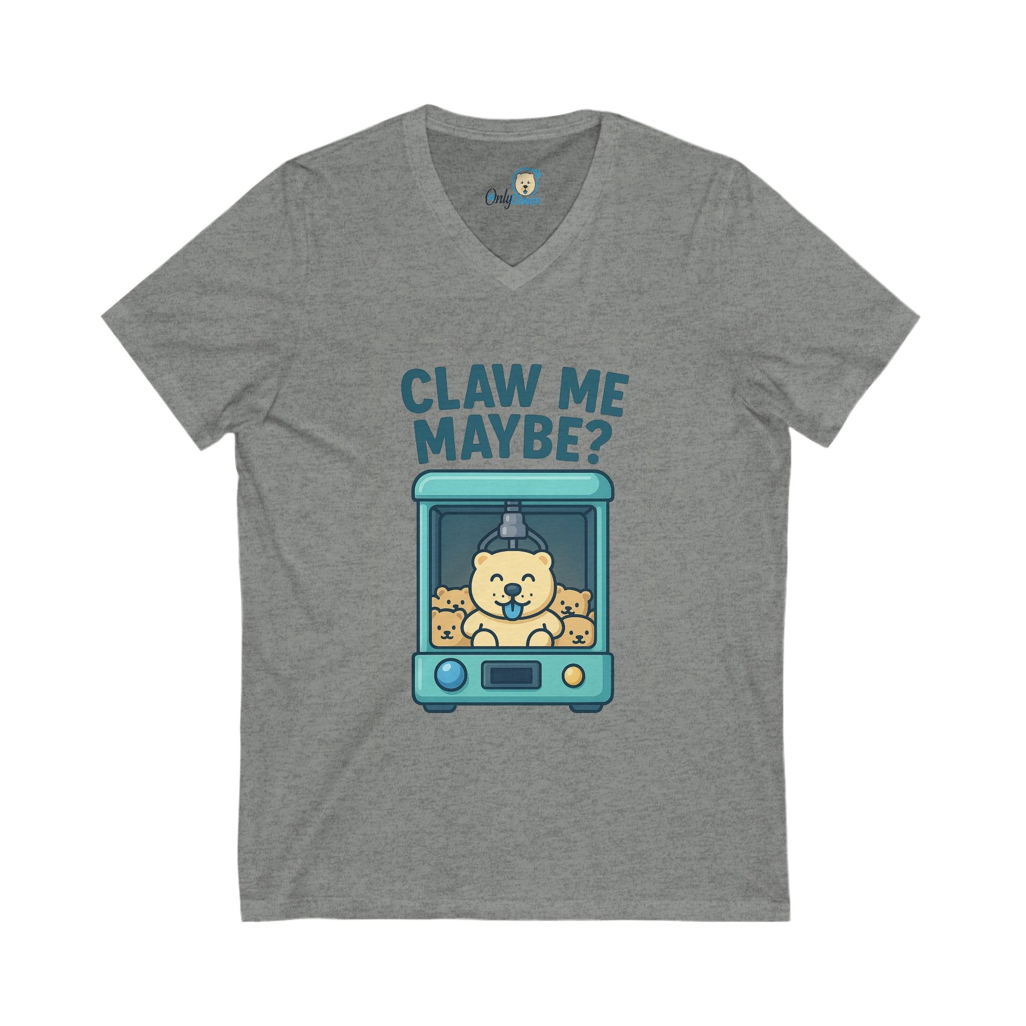 -Unisex Jersey Short Sleeve V-Neck Tee - Claw Me Maybe ?