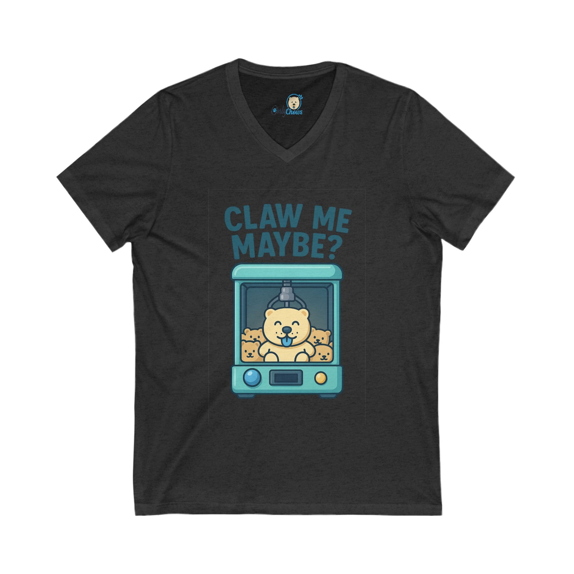-Unisex Jersey Short Sleeve V-Neck Tee - Claw Me Maybe ?