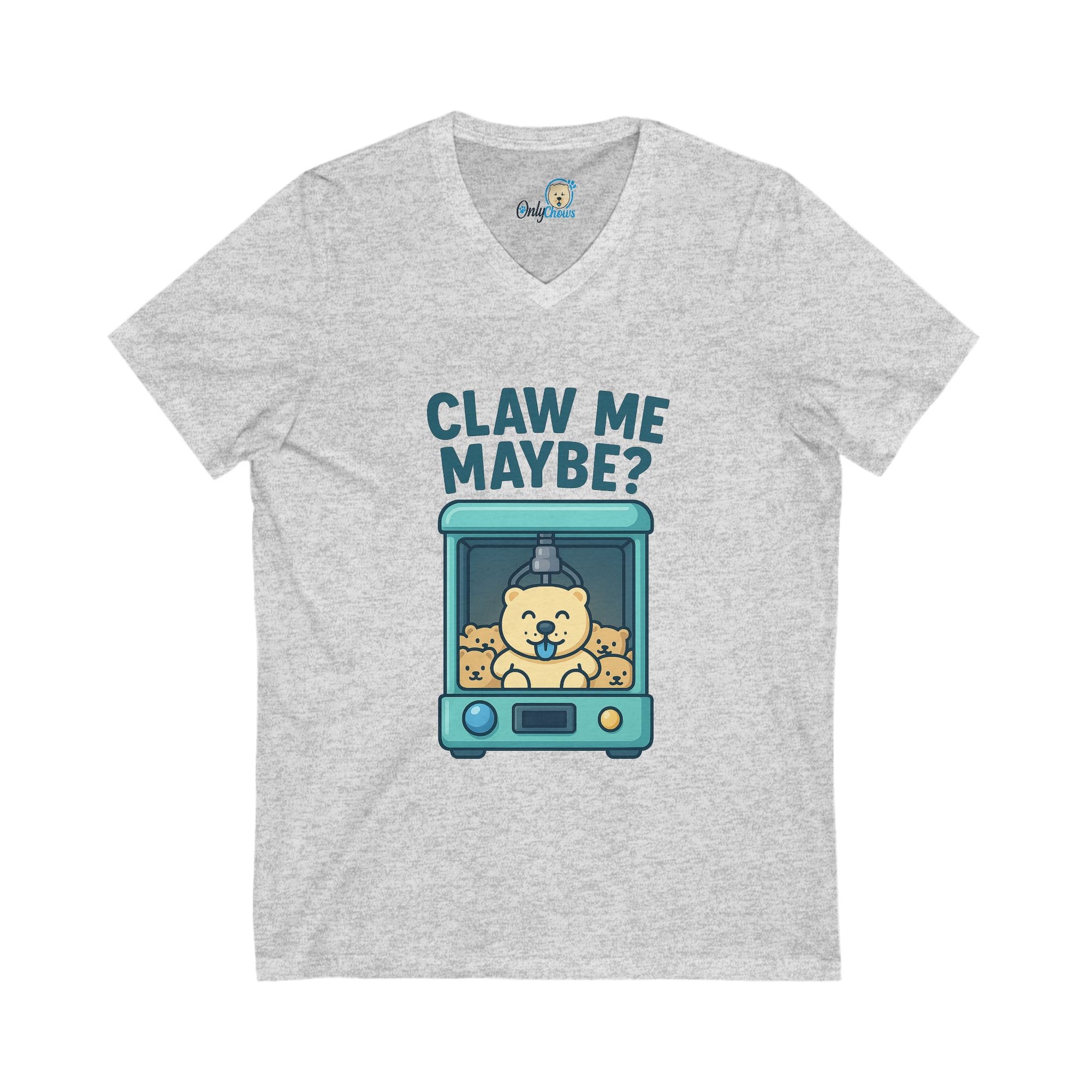 -Unisex Jersey Short Sleeve V-Neck Tee - Claw Me Maybe ?
